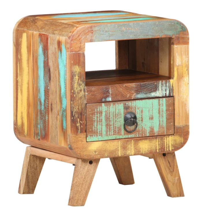 Table de chevet 30x30x41 cm Bois de récupération massif | Mobilier & Déco