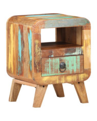 Table de chevet 30x30x41 cm Bois de récupération massif | Mobilier & Déco