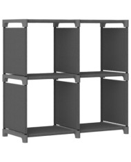 Étagère d'affichage 4 cubes Gris 69x30x72,5 cm Tissu | Mobilier & Déco