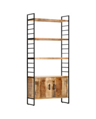 Bibliothèque à 4 niveaux 80x30x180 cm Bois de manguier brut | Mobilier & Déco