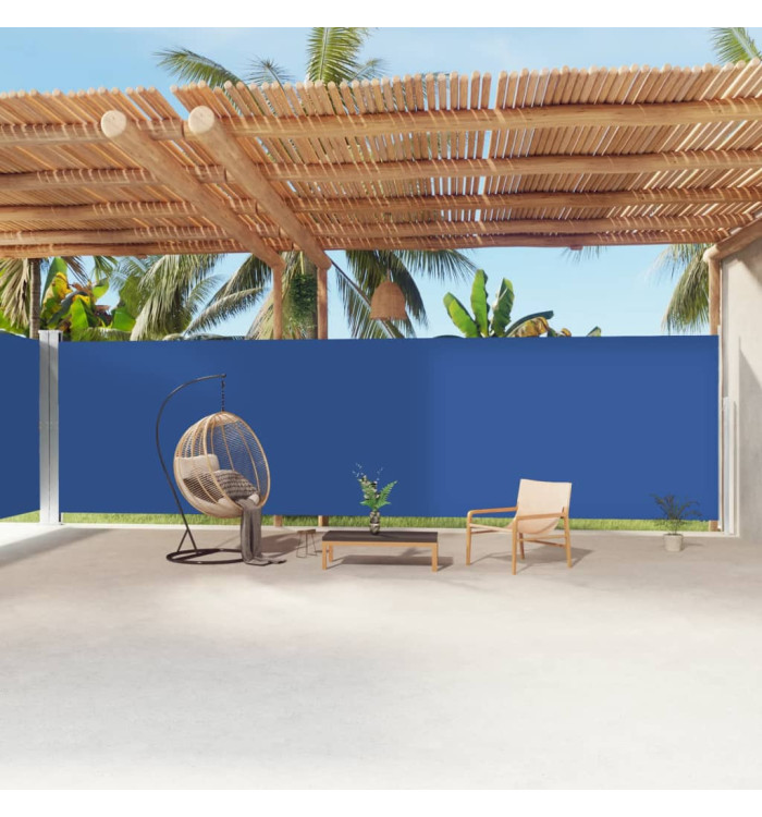 Auvent latéral rétractable Bleu 220x1200 cm | Mobilier & Déco
