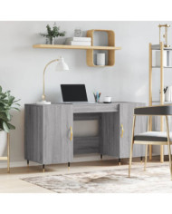 Bureau sonoma gris 140x50x75 cm bois d'ingénierie | Mobilier & Déco