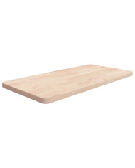 Comptoir de salle de bain 80x40x2,5 cm Bois massif non traité | Mobilier & Déco