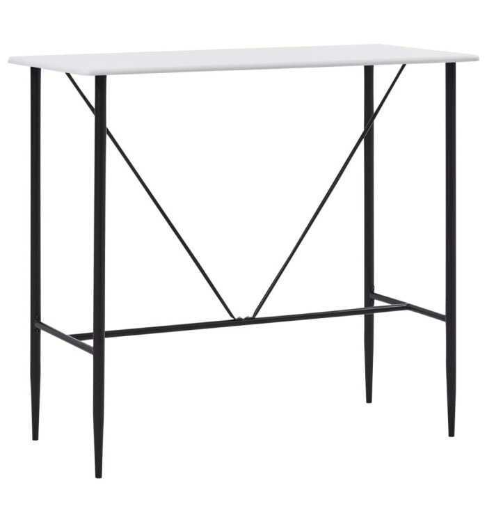 Table de bar Blanc 120x60x110 cm MDF | Mobilier & Déco