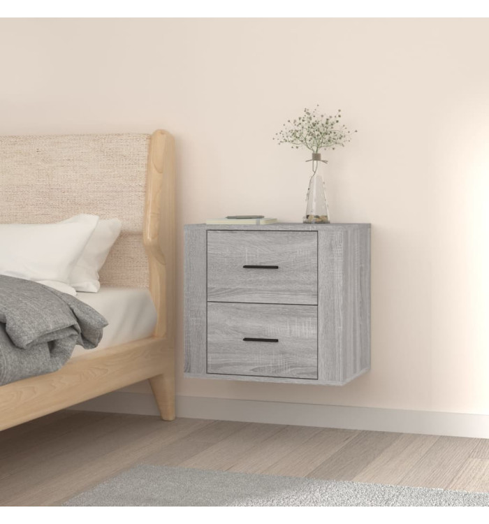 Table de chevet murale Sonoma gris 50x36x47 cm | Mobilier & Déco