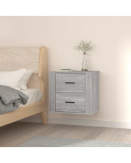 Table de chevet murale Sonoma gris 50x36x47 cm | Mobilier & Déco