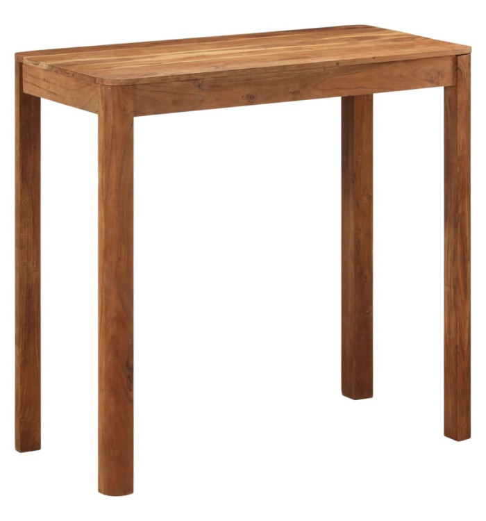 Table de bar bois massif d'acacia et finition miel 110x55x106cm | Mobilier & Déco