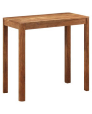 Table de bar bois massif d'acacia et finition miel 110x55x106cm | Mobilier & Déco