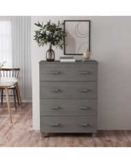 Buffet HAMAR Gris clair 79x40x103,5 cm Bois massif de pin | Mobilier & Déco