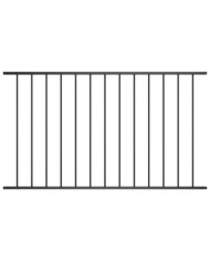 Panneau de clôture Acier enduit de poudre 1,7x1,25 m Noir | Mobilier & Déco