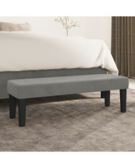 Banc Gris clair 100x30x30 cm Velours | Mobilier & Déco