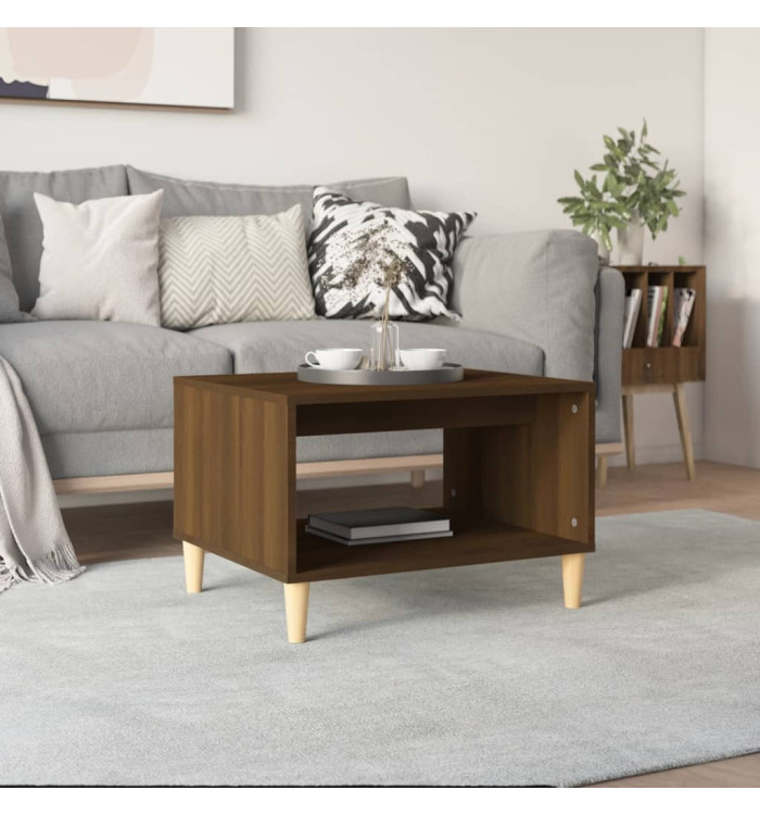 Table basse Chêne marron 60x50x40 cm Bois d'ingénierie | Mobilier & Déco