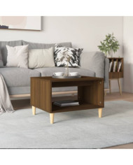 Table basse Chêne marron 60x50x40 cm Bois d'ingénierie | Mobilier & Déco