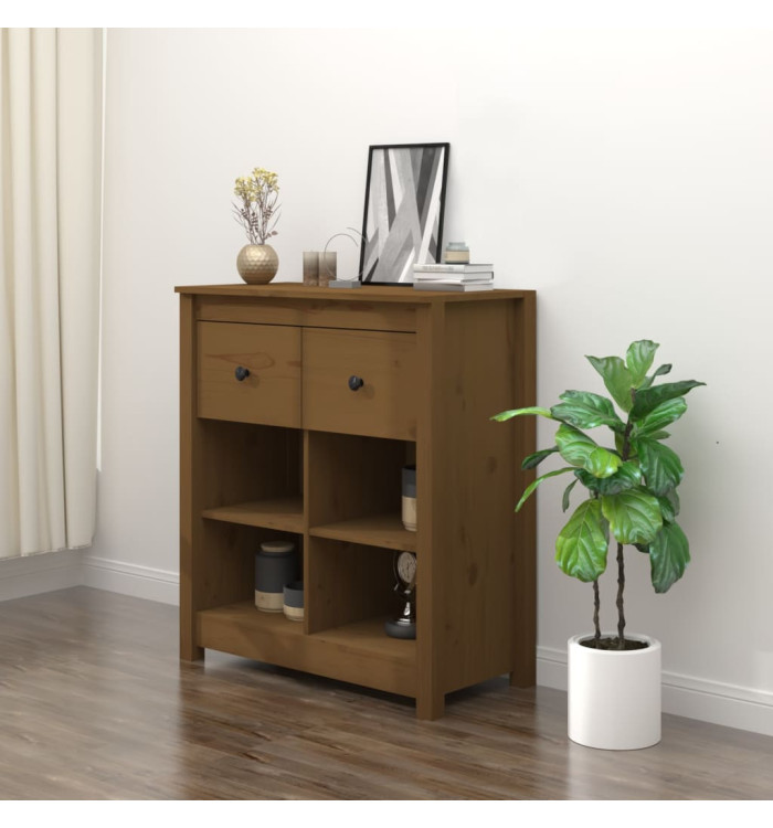 Buffet Marron miel 70x35x80 cm Bois massif de pin | Mobilier & Déco