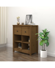 Buffet Marron miel 70x35x80 cm Bois massif de pin | Mobilier & Déco