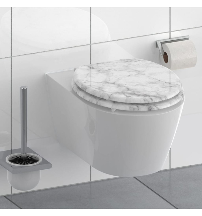 SCHÜTTE Siège de toilette avec fermeture en douceur MARMOR STONE | Mobilier & Déco