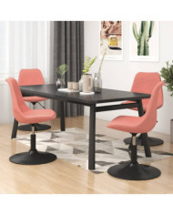 Chaises à manger pivotantes lot de 4 Rose Velours | Mobilier & Déco