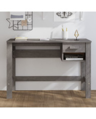 Bureau HAMAR Gris clair 110x40x75 cm Bois massif de pin | Mobilier & Déco