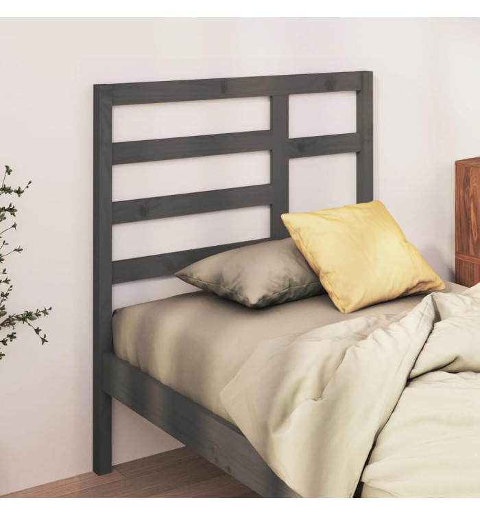 Tête de lit Gris 96x4x104 cm Bois massif de pin | Mobilier & Déco