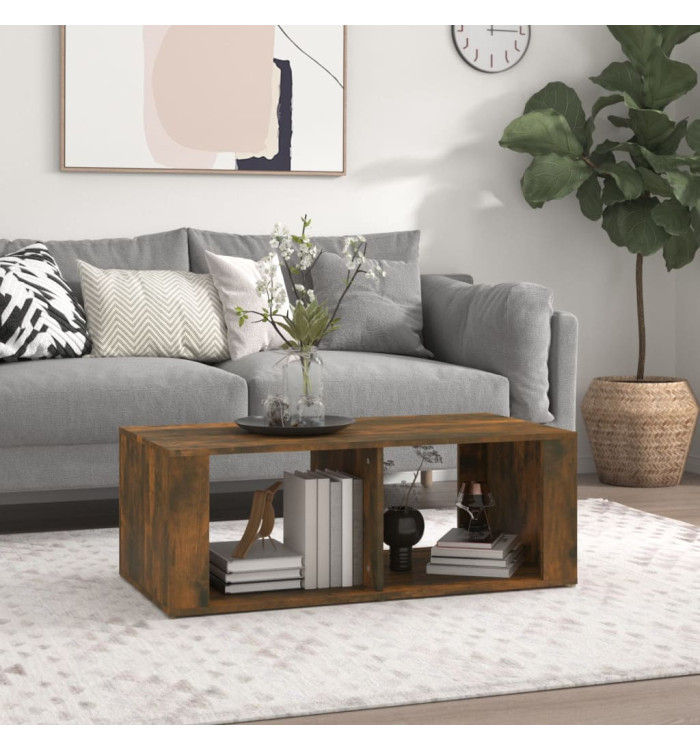 Table basse Chêne fumé 100x50x36 cm Bois d'ingénierie | Mobilier & Déco