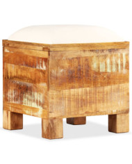 Banc de rangement Bois massif recyclé 40 x 40 x 45 cm | Mobilier & Déco