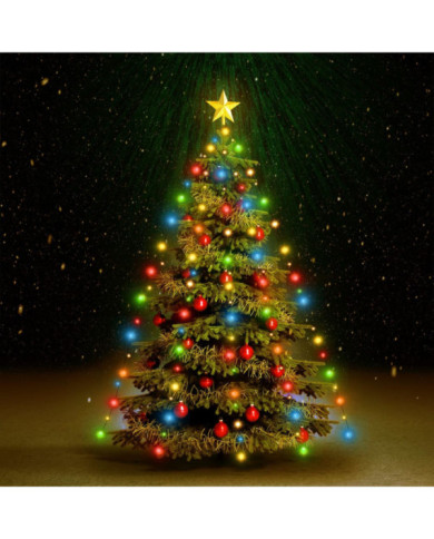 Guirlande lumineuse d'arbre de Noël 210 LED colorées 210 cm | Mobilier & Déco