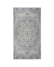 Tapis à tissage plat d'extérieur 80x150 cm Motif bleu | Mobilier & Déco