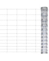 Clôture de jardin Acier galvanisé 50 m 150 cm Argenté | Mobilier & Déco