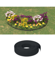 Bordures de jardin 4 pcs noir 10 m 10 cm polyéthylène | Mobilier & Déco