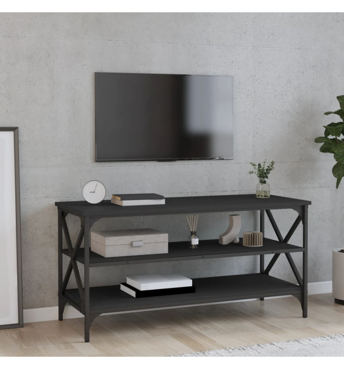 Meuble TV Noir 100x40x50 cm Bois d'ingénierie | Mobilier & Déco