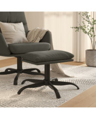 Repose-pied Gris foncé 60x60x36 cm Velours | Mobilier & Déco