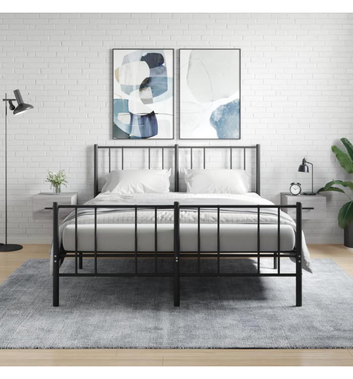 Tables de chevet murales 2 pcs sonoma gris 35x35x20 cm | Mobilier & Déco