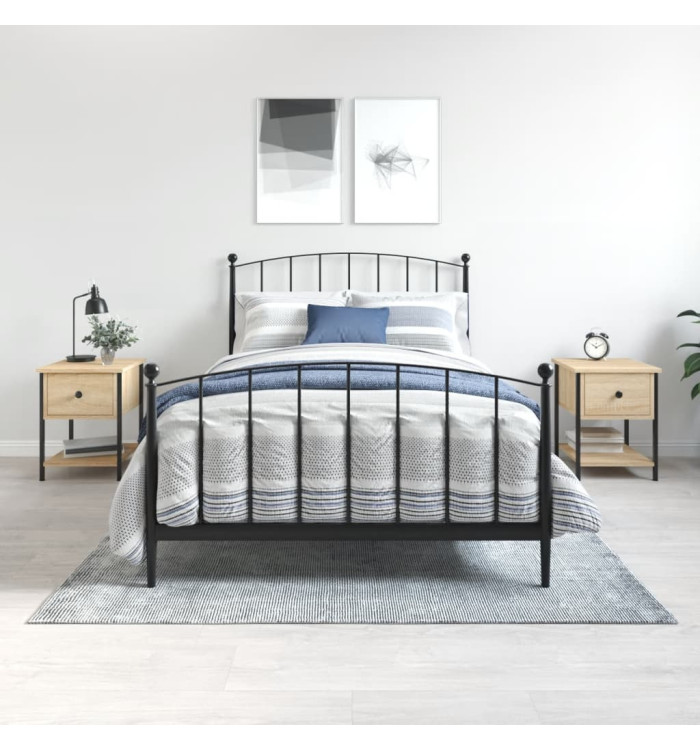 Tables de chevet 2 pcs chêne sonoma 34x35,5x45 cm | Mobilier & Déco