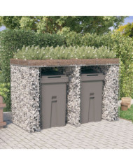 Mur de gabion pour poubelle 192x91x120 cm fer galvanisé | Mobilier & Déco