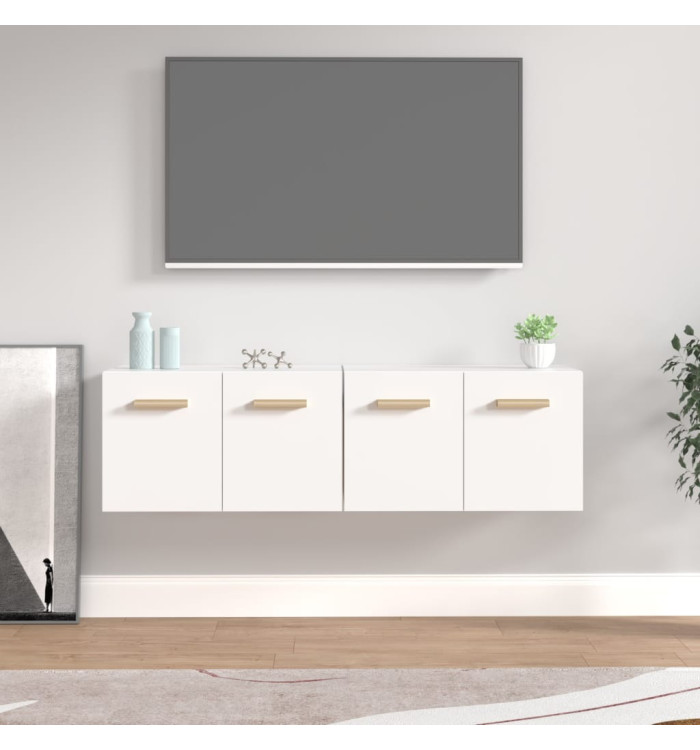 Armoires murales 2 pcs Blanc 60x36,5x35 cm Bois d'ingénierie | Mobilier & Déco