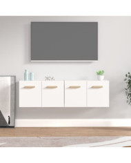 Armoires murales 2 pcs Blanc 60x36,5x35 cm Bois d'ingénierie | Mobilier & Déco