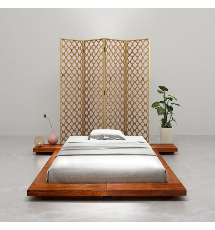 Cadre de lit Futon japonais Bois d'acacia massif 90x200 cm | Mobilier & Déco