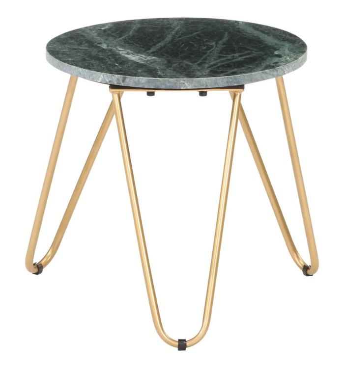 Table basse Vert 40x40x40 cm Pierre véritable et texture marbre | Mobilier & Déco