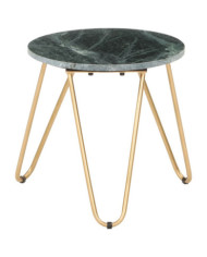 Table basse Vert 40x40x40 cm Pierre véritable et texture marbre | Mobilier & Déco