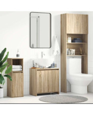Armoire de salle de bain Chêne sonoma Bois d'ingénierie | Mobilier & Déco