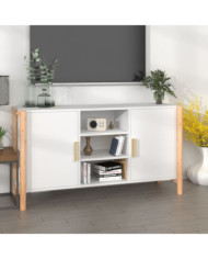 Buffet Blanc 107x38x60 cm Bois d'ingénierie | Mobilier & Déco