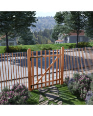 Portillon de clôture Bois de noisetier imprégné 100x120 cm | Mobilier & Déco