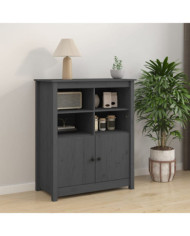 Buffet Gris 83x41,5x100 cm Bois massif de pin | Mobilier & Déco