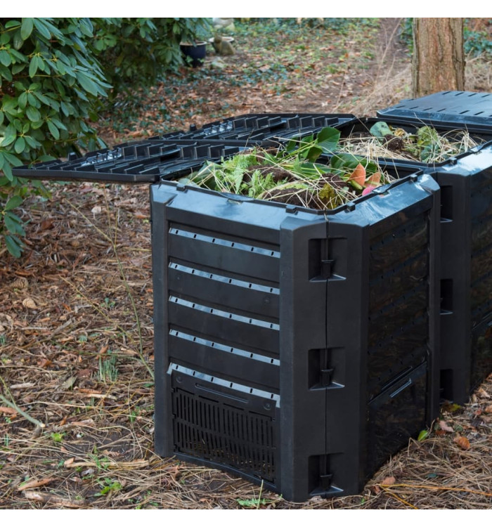 Nature Bac à compost Noir 1200 L | Mobilier & Déco