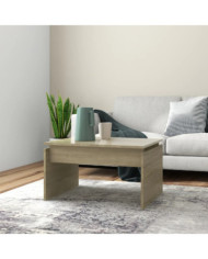 Table basse chêne sonoma 68x50x38 cm bois d'ingénierie | Mobilier & Déco