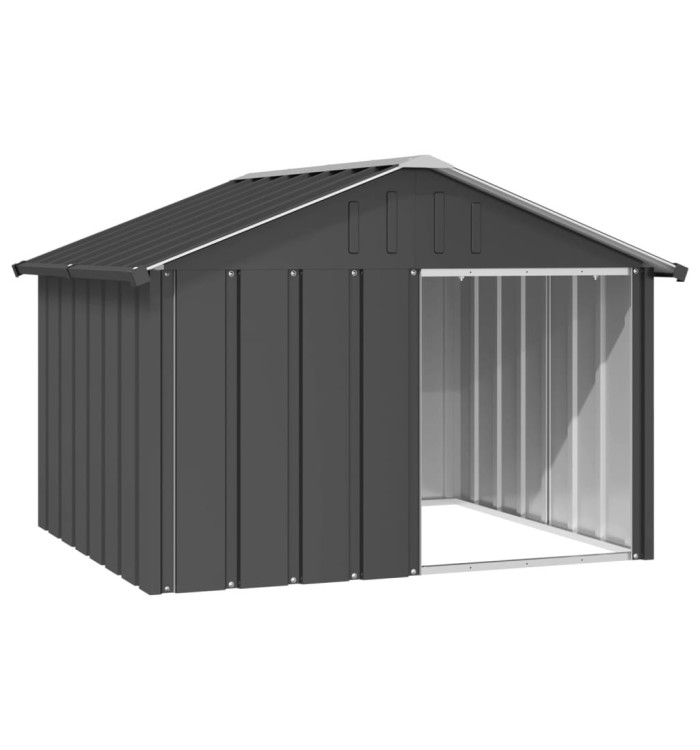 Niche pour chien Anthracite 116,5x103x81,5 cm Acier galvanisé | Mobilier & Déco