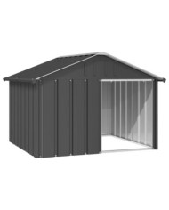 Niche pour chien Anthracite 116,5x103x81,5 cm Acier galvanisé | Mobilier & Déco
