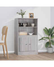 Buffet haut sonoma gris 60x35,5x103,5 cm bois d'ingénierie | Mobilier & Déco