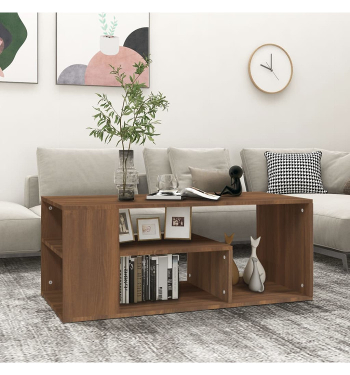 Table basse Chêne marron 100x50x40 cm Bois d'ingénierie | Mobilier & Déco