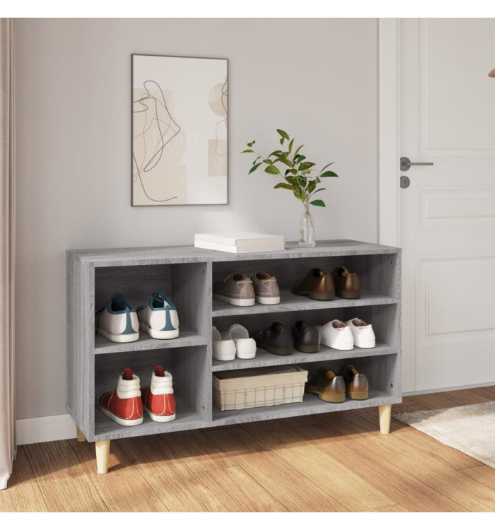Armoire à chaussures Sonoma gris 102x36x60 cm Bois d'ingénierie | Mobilier & Déco